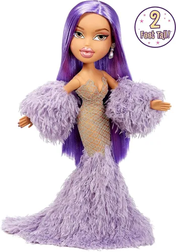 Vista 4 de Bratz x Kylie Jenner Muñeca de moda a gran escala de 24 pulgadas con vestido, 2 pies de altura, exclusiva de Amazon