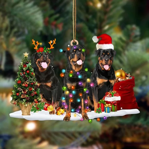 Vista 128 de Nazenti Adorno de Navidad personalizado con amigos Affenpinscher – Adorno de perro personalizado para amantes de las mascotas, acrílico plano