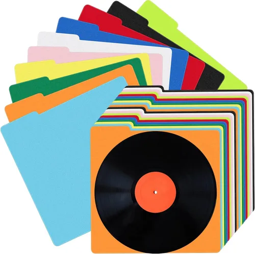 Vista 8 de 30 separadores de discos de vinilo a granel, separadores de discos Lp de plástico a granel, separadores de vinilo multicolor con pestañas para 33