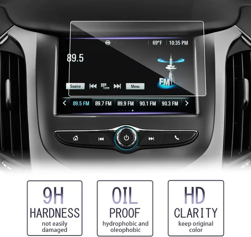 Vista 2 de Protector de pantalla de vidrio para Chevrolet Cruze 2016-2022, accesorios de infoentretenimiento, protector de pantalla de vidrio templado, 9H