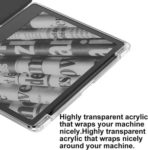 Vista 6 de Funda para Kindle Scribe con portalápices (rotación de 360 grados y encendido automático/apagado automático), funda con soporte de folio premium