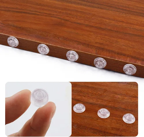 Vista 6 de Bivethoi Almohadillas de amortiguación de sonido – 100 piezas – Parachoques autoadhesivos transparentes en forma de puntos circulares para puertas