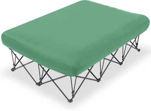 Vista 10 de KAMPKEEPER - Cama de Campamento, Camas de Campamento para Adultos, Cama Plegable de Campamento con Colchón de Aire Inflable y Bolsa de Transporte