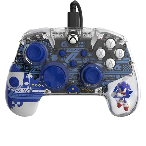 Vista 8 de PDP REALMz Wired Xbox Controller Licensed for Series XS, Xbox One, Windows 1011 PC, LED Lighting Collectible Sonic Superstars, Programmable