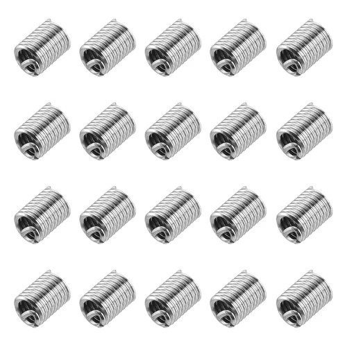 Vista 21 de uxcell 50 piezas de insertos de rosca de alambre 1/2-13 UNC 1D (1/2 ") 304 de acero inoxidable helicoidal tipo helicoidal kit de reparación de rosca