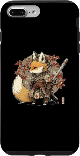 Vista 9 de Funda para iPhone 12 Pro Max Kawaii estilo japonés Samurai Fox Anime