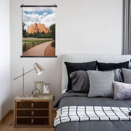 Vista 2 de Pósteres colgantes personalizados para pared, añade tu propio texto personalizado, imagen de texto personalizado, pintura de pergamino colgante