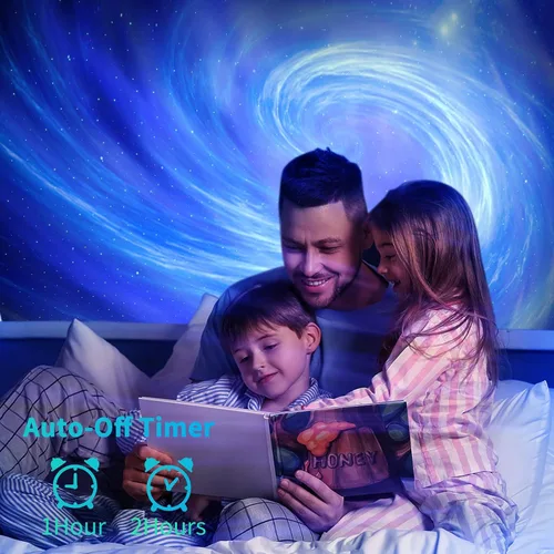 Vista 5 de AIRIVO - Proyector de estrellas, proyector de luz nocturna y altavoz de música y ruido blanco, proyector de máquina de sonido para niños adultos