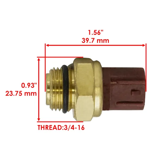 Vista 2 de Caltric Interruptor de sensor térmico para ventilador compatible con Yamaha Yzfr6 YZF-R6 R6 1999-2002