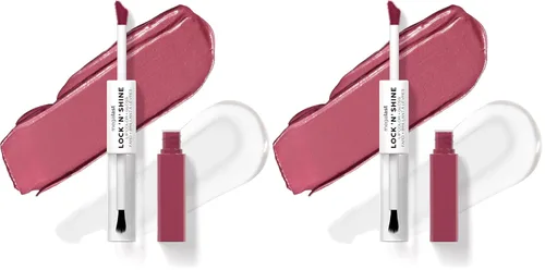 Vista 18 de wet n wild Megalast Lock 'N' Shine Lip Color + Gloss Lipstick Affogato Dreams