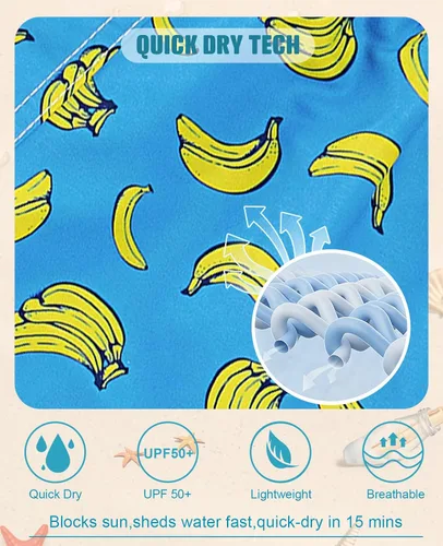 Vista 5 de Cozople 7-16T - Traje de baño para adolescentes y niños, secado rápido, UPF 50+, traje de baño para niños grandes, playa, natación, pantalones cortos