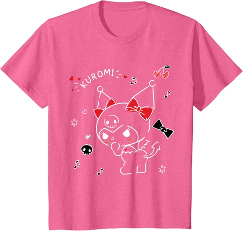 Vista 48 de Kuromi Camiseta Mischievous Tee Shirt Negro