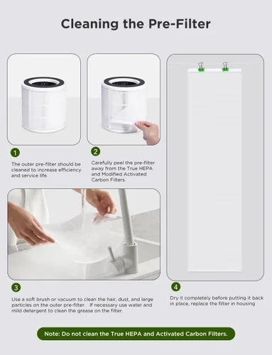 Vista 8 de GoveeLife Purificadores de aire para el hogar, purificador de aire inteligente para habitaciones grandes con aplicación y control Alexa, cubre hasta