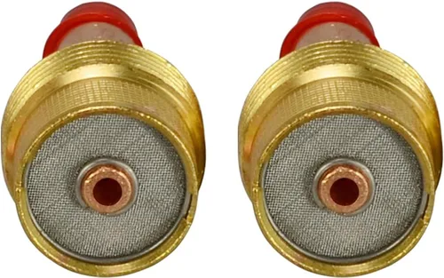 Vista 8 de RIVERWELD TIG - Cuerpos de pinza de lente de gas Jumbo de gran diámetro 45V204S, 0.040 pulgadas y 0.039 in Orificio para SR WP 9 20 25 TIG, paquete