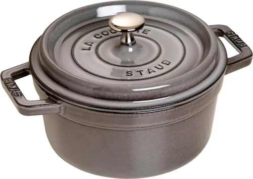Vista 16 de Staub olla de hierro cocotte redonda de 6-1/4 cuartos de galón, Albahaca