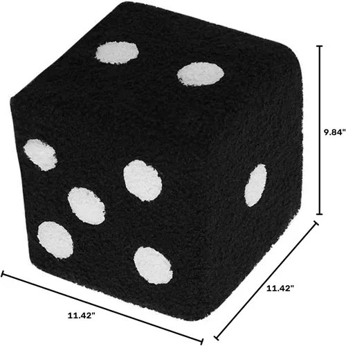 Vista 3 de AMONIDA Taburete de pie, taburete de cubo con diseño de dados base resistente para el hogar para dormitorio (11.4x11.4x9.8 in)