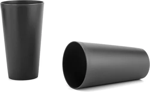 Vista 3 de KX-WARE Vasos de plástico de 32 onzas grandes para beber, juego de 12 unidades, color negro