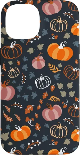 Vista 4 de Funda para iPhone 14 Pro Max Otoño Hojas Caídas Calabaza Cosecha de Especias Feliz Oto