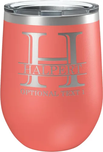 Vista 15 de Vaso de vino personalizado de 12 onzas (17 colores) de acero inoxidable recubierto de polvo con tapa, grabado personalizado, regalo personalizado