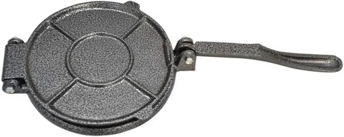 Vista 6 de 8" Tortilla de hierro fundido prensa maíz o harina Tortilla Maker, Pataconera, masa Roti