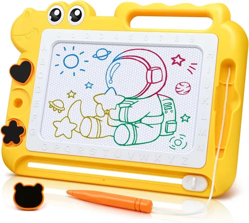 Vista 10 de AiTuiTui - Pizarrón de dibujo magnético para niños pequeños, juguetes regalo para niños y niñas, bloc de bocetos de color para escribir, garabatos