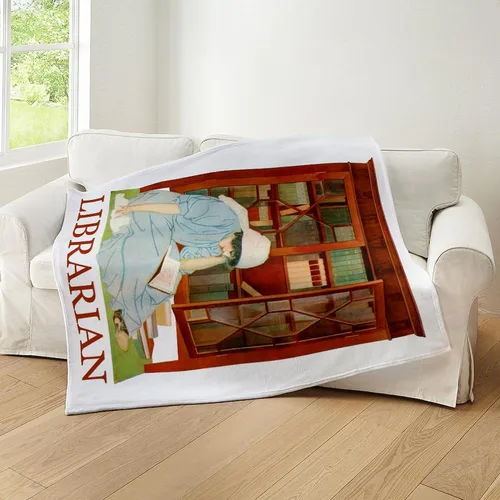 Vista 4 de CafePress Librarian by Coles Phillips - Manta de forro polar súper suave, 60 x 50 pulgadas
