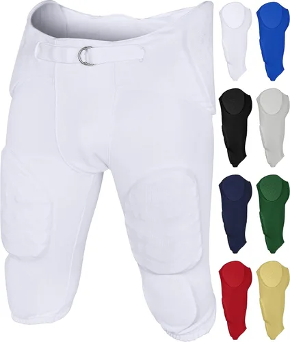 Vista 13 de Exxact Sports Proline Men's Integrated Football Pants with 7 Flex Pads Negro
