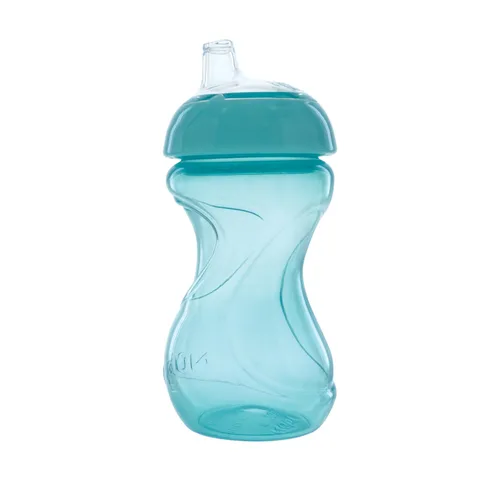 Vista 4 de Nuby Mini Gripper - Vaso de silicona suave con boquilla de 6 onzas sin derrames, 6 onzas, para niñas, 6 meses