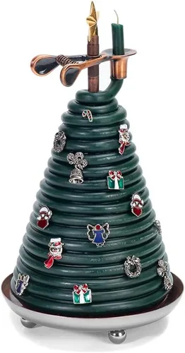 Vista 3 de Vela de repuesto de 80 horas de duración, diseño árbol de Navidad, ecológica, de cera natural con mecha de algodón de Candle By The Hour