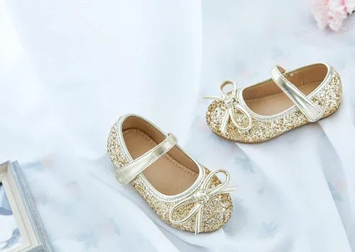 Vista 4 de Otter MOMO Zapatos planos de bailarina para niña, con lazo decorativo, ideales para llevar con vestido y combinan bien con flores, para escuela