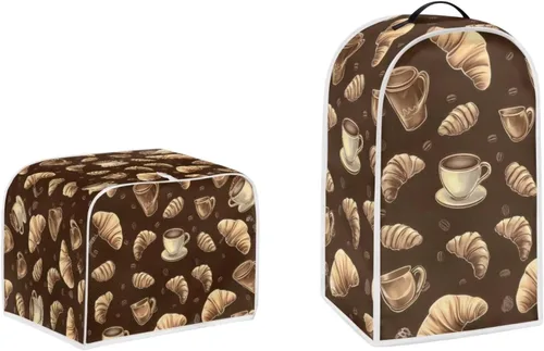 Vista 10 de doginthehole Funda para licuadora y tostadora, 2 rebanadas estéticas de estrellas de mar con estampado de conchas marinas para batidora o cafetera