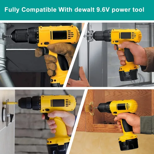 Vista 4 de CREABEST Paquete de 2 baterías de repuesto 9.6V 4000mAh Ni-MH para Dewalt Dw9061 DW926 DC750KA DW955K DW955 DW926K-2 DW926K DW902 DW050 DE9062