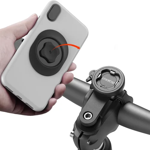 Vista 11 de sincetop Soporte universal de teléfono para bicicleta, soporte de teléfono con tapa de vástago de aluminio para bicicletas de montaña y carretera