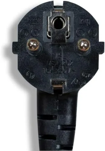 Vista 3 de European Schuko Cable de alimentación de ángulo recto, CEE 7/7 a IEC320 C13, 6 pies, 18 AWG, 16A, 250 V (ZWACSCA4-06), color negro