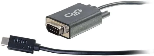 Vista 4 de C2G Adaptador USB, USB 2.0, cable adaptador USB C a DB9, negro, 3.28 pies (3.3 ft), Cables to Go 29470