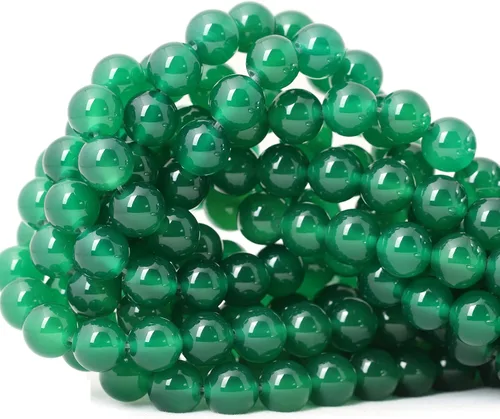 Vista 8 de Cuentas redondas sueltas de ágata estilo antiguo vena de dragón de 6mm, cuentas para diseño de joyas, 60 cuentas Ágata de vena de dragón