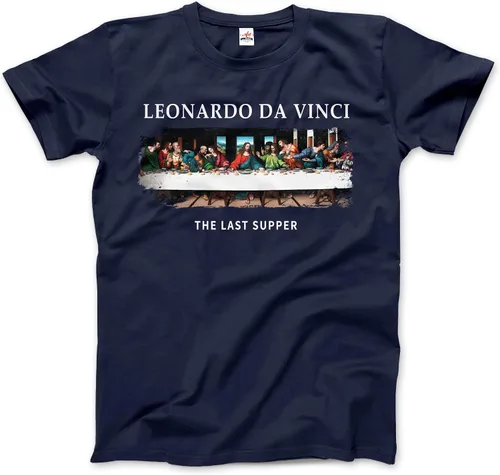 Vista 5 de Productos Leonardo Da Vinci - The Last Supper Camiseta de arte (Adultos, Niños, Manga Corta y Larga) Negro