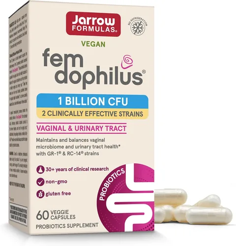 Vista 12 de Jarrow Formulas Fem-dophilus, Mil Millones de Organismos por cápsula, apoya la salud vaginal y del tracto urinario, 30 cápsulas, FEMS, individual