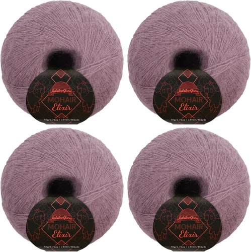 Vista 74 de JubileeYarn Mohair Elixir Yarn - 50g/Skein Baby Wool Blend - Cosmopolitan - 1 Skein