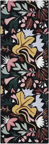Vista 7 de TOWN & COUNTRY LUXE Livie Floral Drip Everwash Alfombra decorativa lavable multiusos para cocina, tapete de bajo perfil, dormitorio y dormitorio