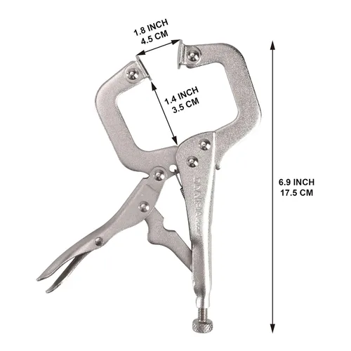 Vista 4 de Olympia Tools Abrazadera C de bloqueo de 6.0 in, plata (11-406)