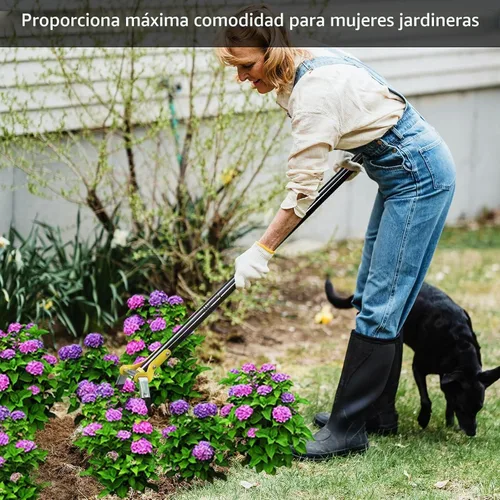 Vista 3 de DonSail Herramienta de jardín Hoe – Azadas de jardín para deshierbar jardinería mango largo resistente – lazo de deshierbe ajustable azada estribo
