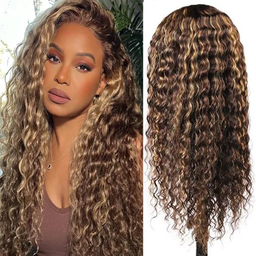 Vista 26 de Peluca de cabello humano con encaje frontal 99j borgoña ondulada profunda, 13x4, peluca frontal prearrancada, densidad del 180%, peluca rizada