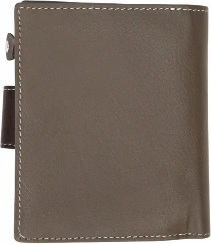 Vista 3 de Cartera de piel auténtica RFID para mujer, multicolor, 10 ranuras para tarjetas