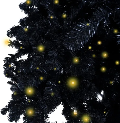 Vista 9 de Naomi Home Dakota - Árbol de Navidad negro preiluminado de 9 pies