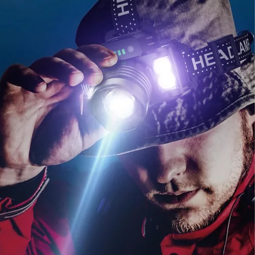 Vista 6 de Lixada Faro LED para correr, múltiples modos con sensor de movimiento, 800-1000 lm IPX4 impermeable, faro USB recargable con zoom, lámpara de cabeza