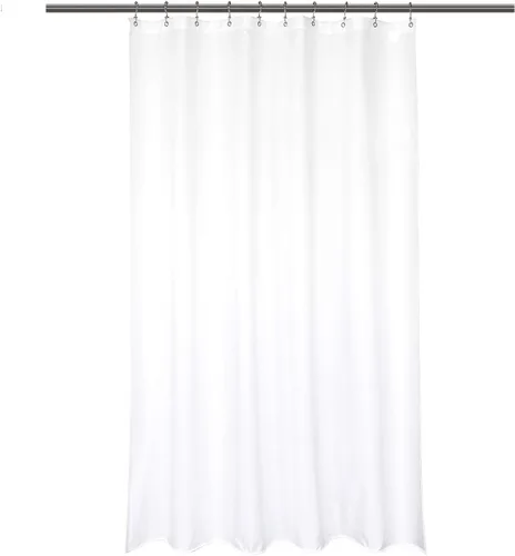 Vista 8 de Barossa Design - Cortina de ducha de tela impermeable para cabina de microfibra de calidad hotelera, 32" de ancho x 72" de alto, lavable a máquina