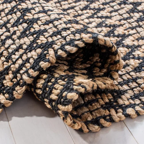 Vista 6 de SAFAVIEH Natural Fiber Collection Runner - 2'3" x 7', Natural & Black, Handmade Hemp, Ideal for The Living Room, Dining, Bedroom (NFB701Z)