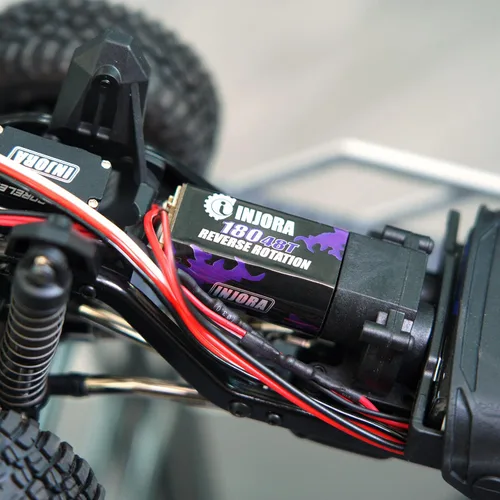 Vista 6 de INJORA 180 PRO 48T - Motor cepillado púrpura con piñón de acero para TRX4M