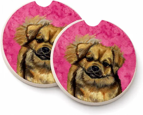 Vista 17 de Caroline's Treasures SS4767-BUCARC - Juego de 2 portavasos para automóvil, diseño de bulldog inglés, absorbentes para automóvil, portavasos